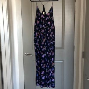 Anthropologie floral jumpsuit